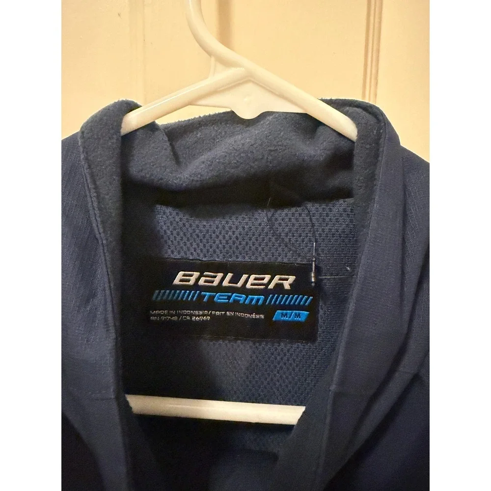 Bauer Team Mens Kankakee Irish Hockey Full Zip Jacket Navy Blue Medium #11